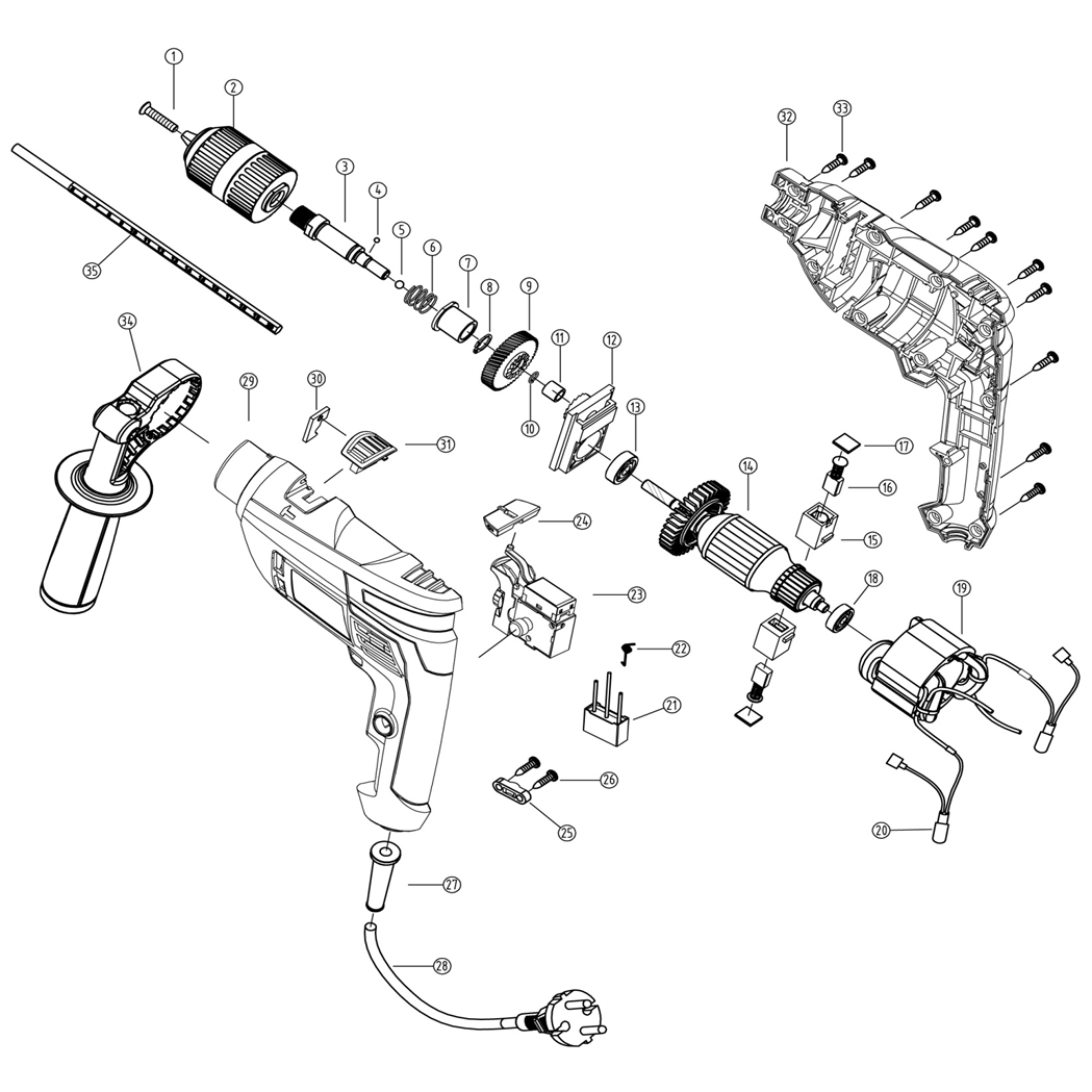 Дрели ударные ДУ-600