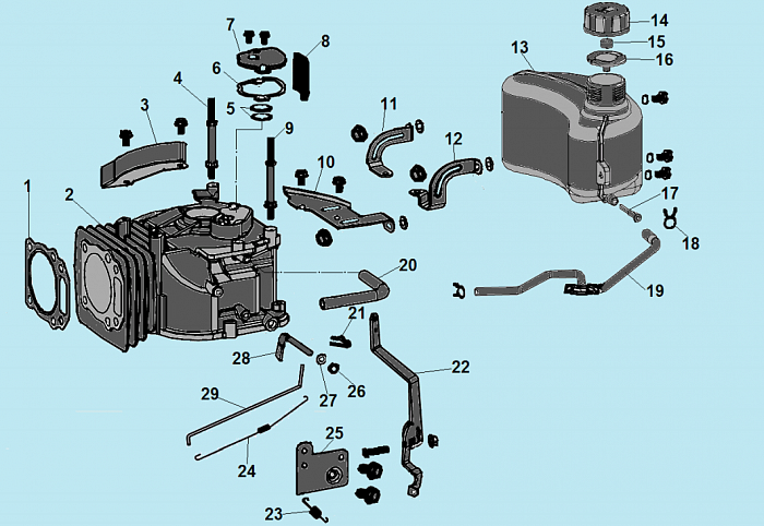 7 ЦИЛИНДР - БАК Газонокосилка CHAMPION LM4630